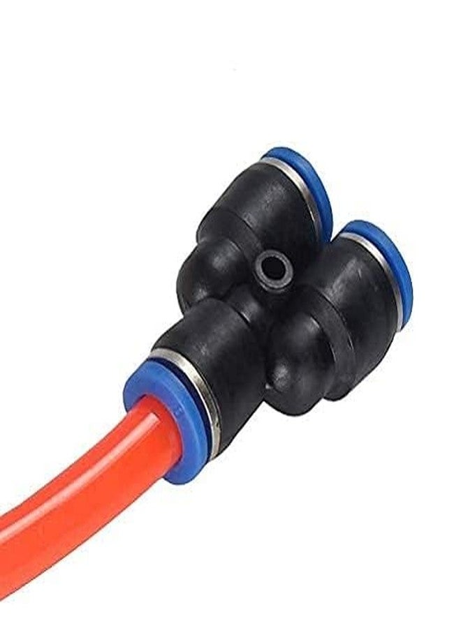 CRAFTSFY Pneumatic Push Type Equal Y 8MM *8MM*8MM OD Pneumatic y Connector Push in Fitting Air Water Vacuum Hose Tube One Touch Push in Y type Connector Quick FittingsConnector Pneumatic 2PC - Image 4
